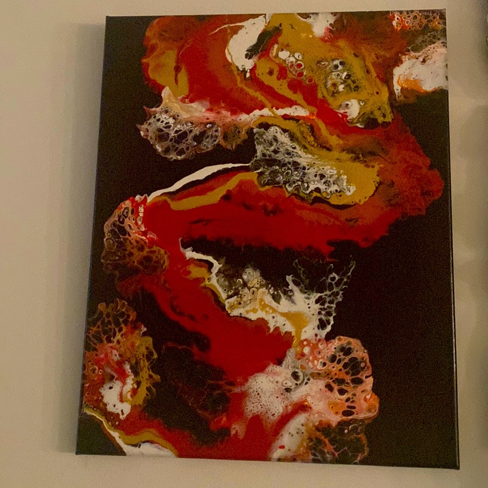 Abstract Acrylic paint by Inti . Artist from Argentina.